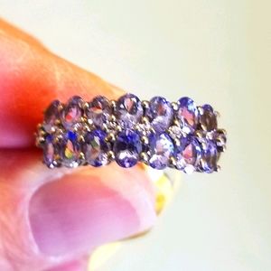 Sterling Silver Tanzanite Ring Size 7